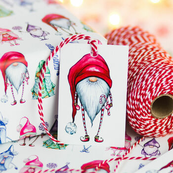 Gonk/Gnome Luxury Wrapping Paper, Christmas Gift Wrap, 7 of 8