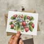 Strawberry Watercolours Note Cards And Envelopes, thumbnail 2 of 9