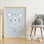Cute Bear Personalised Name And Date Print, thumbnail 6 of 10