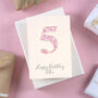 Personalised Liberty Age Number Kids Birthday Card, thumbnail 1 of 8