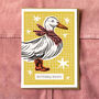 Pink Cowboy Duck Birthday Card, thumbnail 2 of 4