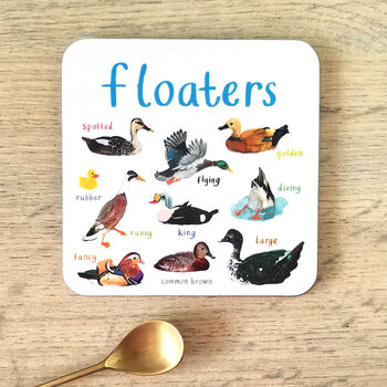 Pair Of 'Floaters' And 'Honkers' Bird Coasters, 2 of 8