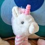 100% Recycled Unicorn Ring Rattle, thumbnail 2 of 2