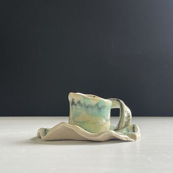 Wonky Candlesticks For Up To 3cm Candles In Soft Pastel Blues And Greens, 6 of 9