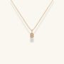 Personalised Pave Initial And Chain Necklace, thumbnail 1 of 2