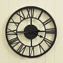 Black Roman Numeral Indoor And Outdoor Wall Clock 56cm, thumbnail 1 of 1