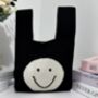 Happy Face Stretchable Woven Fabric Bag, thumbnail 4 of 7