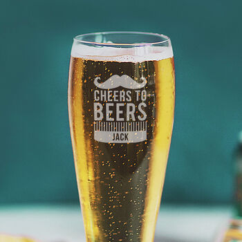 Personalised 'Cheers To Beers' Pint Glass, 2 of 2