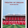 Manchester Utd Football Stadium Art Print Gift, thumbnail 2 of 8