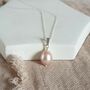 Pink Pearl Bridal Earrings And Necklace Set, thumbnail 2 of 7