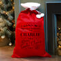 Personalised Special Delivery Red Christmas Sack, thumbnail 1 of 3