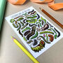 Caterpillars Of Britain Watercolour Postcard, thumbnail 8 of 9