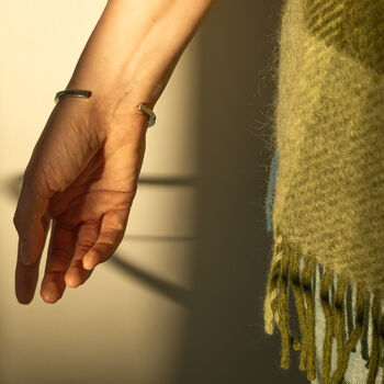 Minimalist Twisted Open Cuff Bracelet, 4 of 10