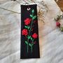 Bookmark With Hand Embroidered Red Rose, thumbnail 3 of 7