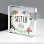 Compact Floral Personalised Crystal Token, thumbnail 4 of 6