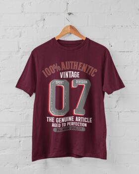 'Authentic Vintage 2007' 18th Birthday Gift T Shirt, 4 of 8