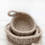Macrame Kit Coiled Baskets, Nude Pink And Gold Limited Edition, thumbnail 1 of 7