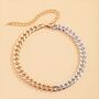 Silver And Gold Plated Two Colour Curb Chain Necklace, thumbnail 9 of 11