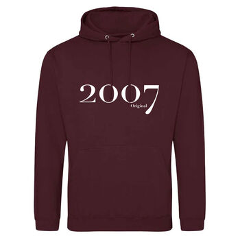 Personalised Year Hoodie – Original – Milestone Birthday Gift, 5 of 12