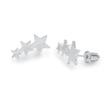 Stargazer Silver Studs Earrings Gift, 2 of 2