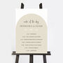 Minimalist Arch Wedding Order Of The Day Sign, thumbnail 2 of 3