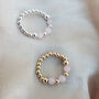 Gold Filled Rose Quartz Stacking Stretch Bead Ring, thumbnail 8 of 9