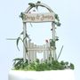 Personalised Love Gate Wedding Cake Topper, thumbnail 4 of 6