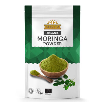 Ausha Organic Moringa Leaf Powder 1kg Immunity Energy UK Certified Organic By Soil Association, 2 of 12