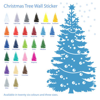 Decorated Christmas Tree Wall Sticker, 5 of 6