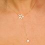 Double Star Lariat Necklace, thumbnail 1 of 5