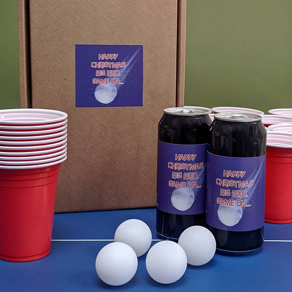 Personalised Christmas Beer Pong Gift Box By MixPixie