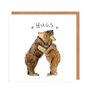 'Hugs' Card With Bears 'Bently And Barbara', thumbnail 2 of 3