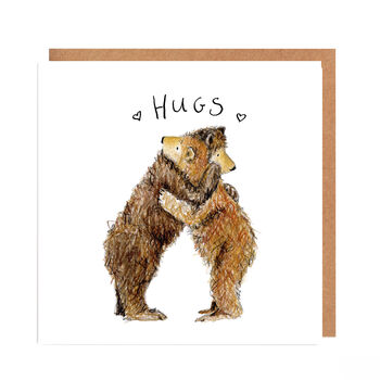 'Hugs' Card With Bears 'Bently And Barbara', 2 of 3