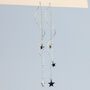 Sterling Silver Star Chain Threader Earrings, thumbnail 2 of 3