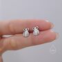 Sterling Silver Tiny Scarab Beetle Stud Earrings, thumbnail 5 of 12