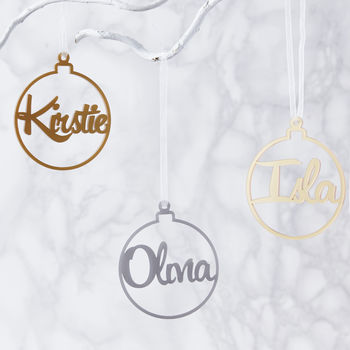 Metallic Bauble Personalised Christmas Decoration, 3 of 4