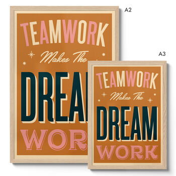 Teamwork Makes The Dream Work Giclée Print, 6 of 8