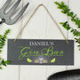 Personalised Gin Bar Hanging Slate Plaque Wall Sign, thumbnail 3 of 4