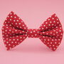 Red And White Hearts Dog Bow Tie, thumbnail 1 of 7