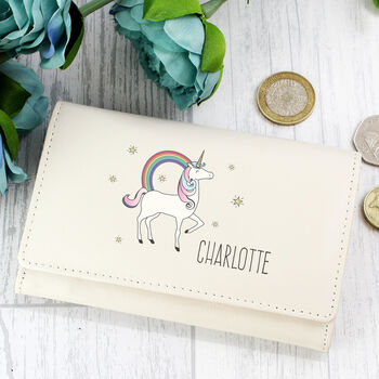 Personalised Unicorn Cream Purse, 3 of 3