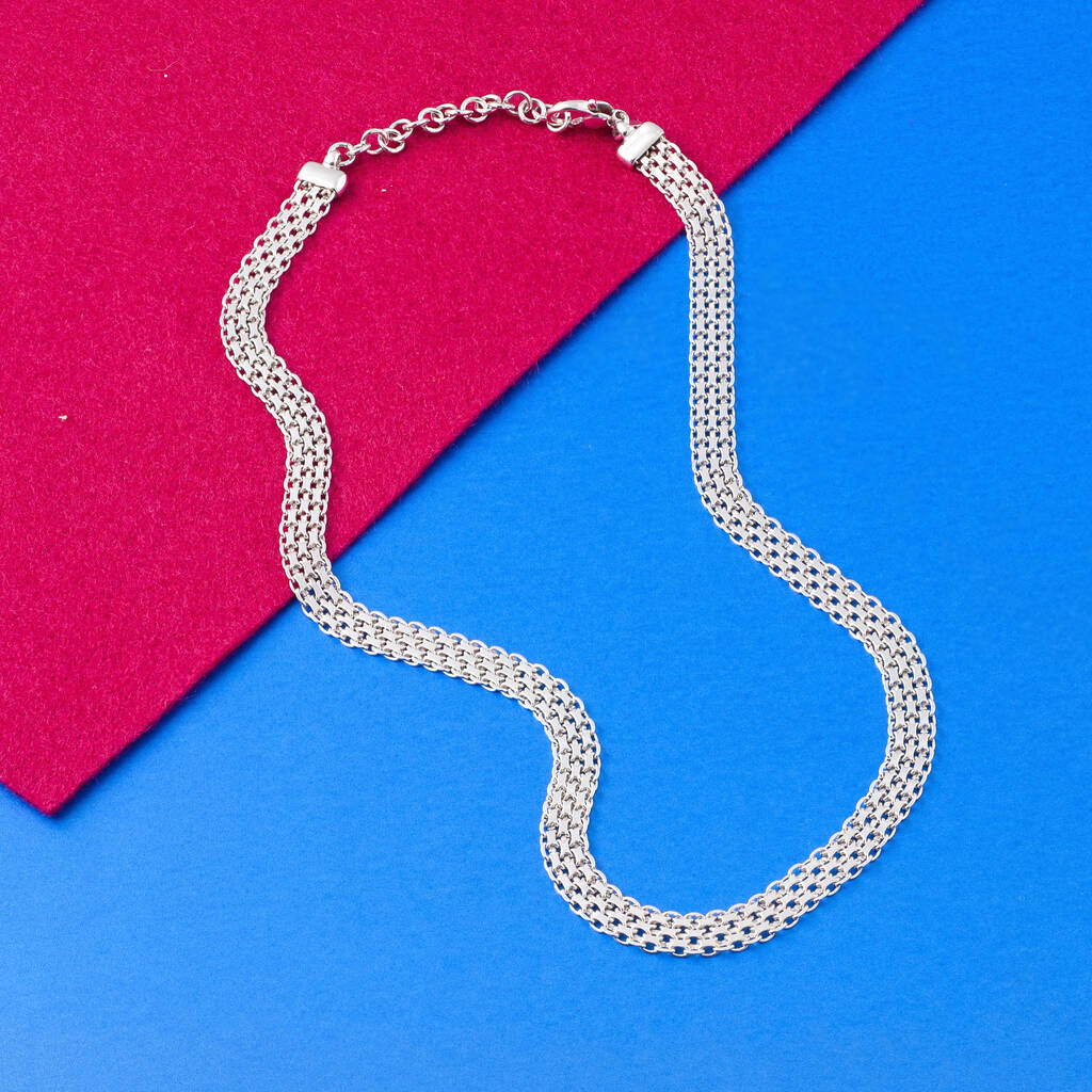 Box Chain Necklace In Gold Plate Or 