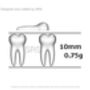 Teeth Stud Earrings In Sterling Silver, thumbnail 12 of 12