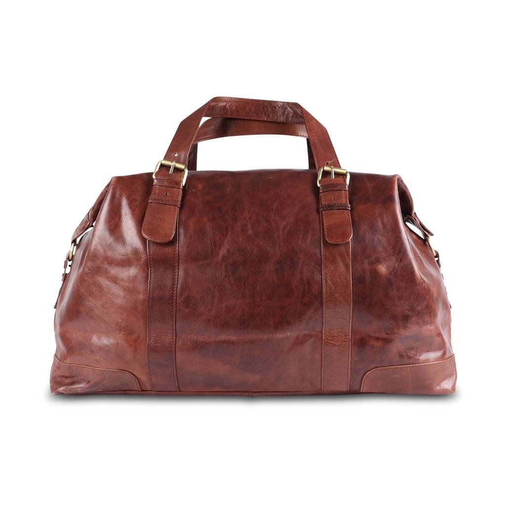 Mens Leather Weekend Holdall Bag By The Leather Store ...
