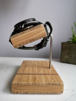Bamboo Double Watch Stand, 5 of 7
