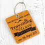 Travelling The World Together Leather Luggage Tag, thumbnail 1 of 2