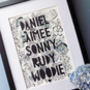 Personalised Family Monochrome Florals Papercut Print, thumbnail 10 of 12