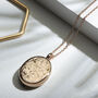 Personalised Rose Gold Plated Large Scroll Oval Locket, thumbnail 1 of 11