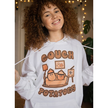 Couch Potatoes Women's Slogan Hoodie, 2 of 5