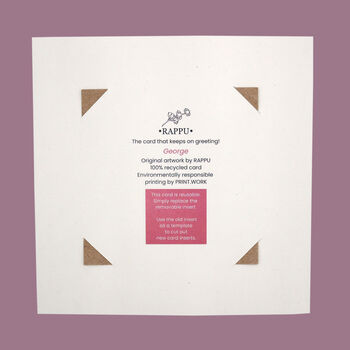 Reusable Eco Friendly Fluffy Cat Card Blank Inside Or Optional Handwritten Message, 8 of 11