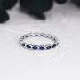 Sapphire Blue Marquise Cz Infinity Ring, thumbnail 1 of 10